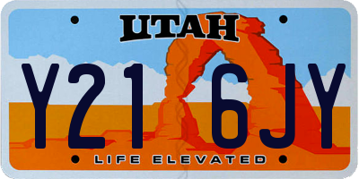 UT license plate Y216JY