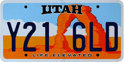 UT license plate Y216LD