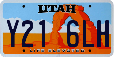 UT license plate Y216LH