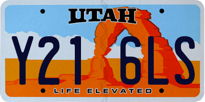 UT license plate Y216LS