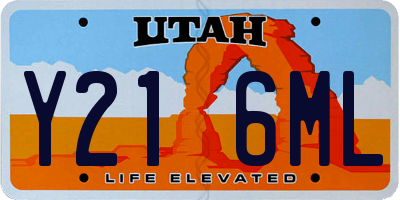 UT license plate Y216ML
