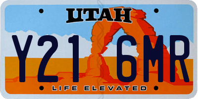UT license plate Y216MR