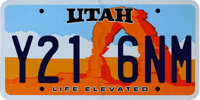UT license plate Y216NM