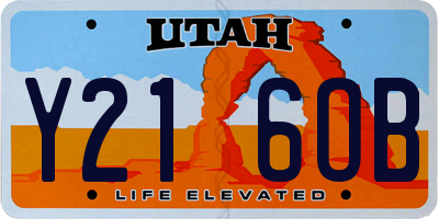 UT license plate Y216OB