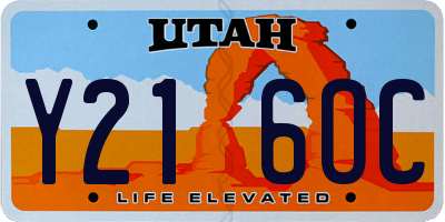 UT license plate Y216OC