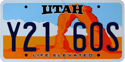 UT license plate Y216OS