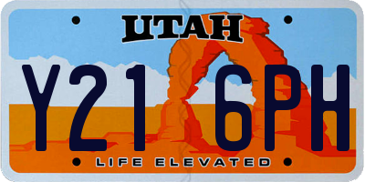 UT license plate Y216PH