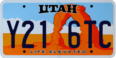 UT license plate Y216TC