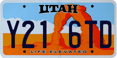 UT license plate Y216TD