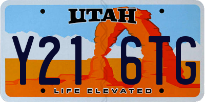 UT license plate Y216TG