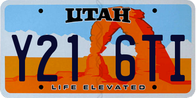 UT license plate Y216TI