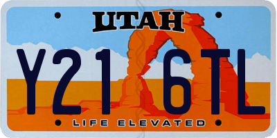 UT license plate Y216TL