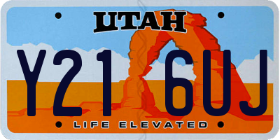 UT license plate Y216UJ