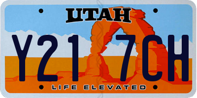 UT license plate Y217CH