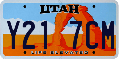 UT license plate Y217CM