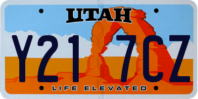 UT license plate Y217CZ