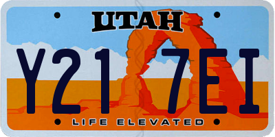 UT license plate Y217EI