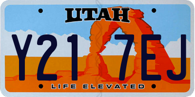 UT license plate Y217EJ