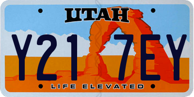 UT license plate Y217EY