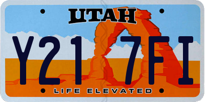 UT license plate Y217FI