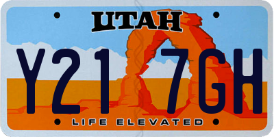 UT license plate Y217GH