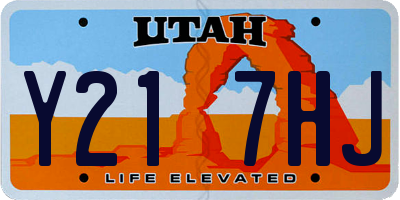 UT license plate Y217HJ