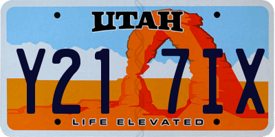 UT license plate Y217IX
