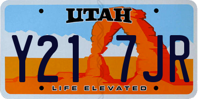 UT license plate Y217JR