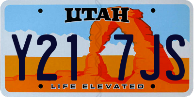 UT license plate Y217JS