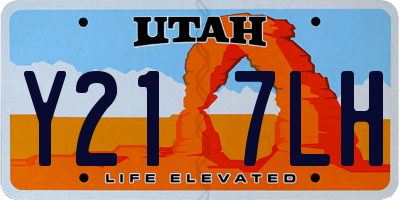 UT license plate Y217LH