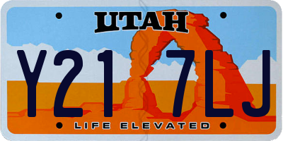 UT license plate Y217LJ
