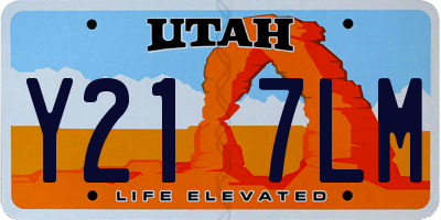 UT license plate Y217LM