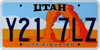 UT license plate Y217LZ