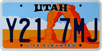 UT license plate Y217MJ