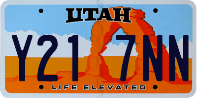 UT license plate Y217NN
