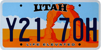 UT license plate Y217OH