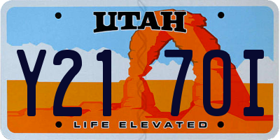 UT license plate Y217OI