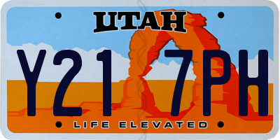 UT license plate Y217PH