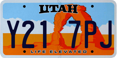 UT license plate Y217PJ