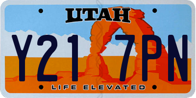 UT license plate Y217PN