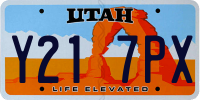 UT license plate Y217PX