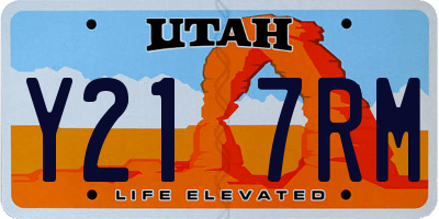 UT license plate Y217RM