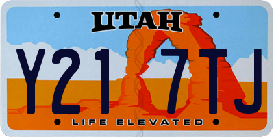 UT license plate Y217TJ