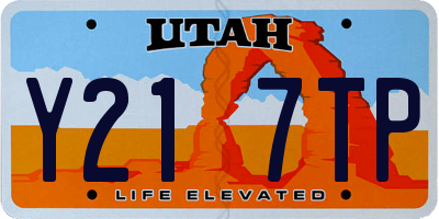 UT license plate Y217TP