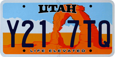 UT license plate Y217TQ