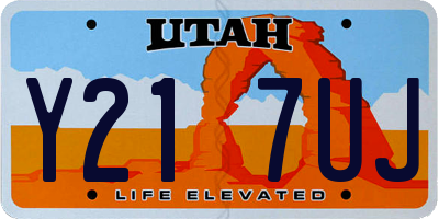 UT license plate Y217UJ