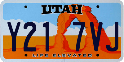 UT license plate Y217VJ