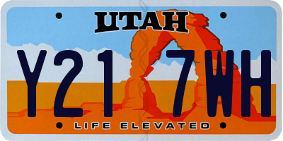 UT license plate Y217WH
