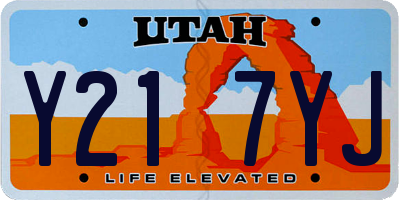 UT license plate Y217YJ