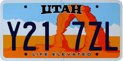UT license plate Y217ZL